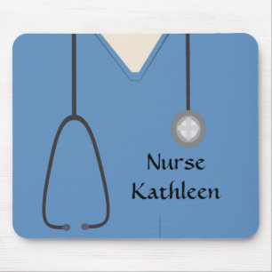 Mousepad Azul uniforme de escrutínio médico