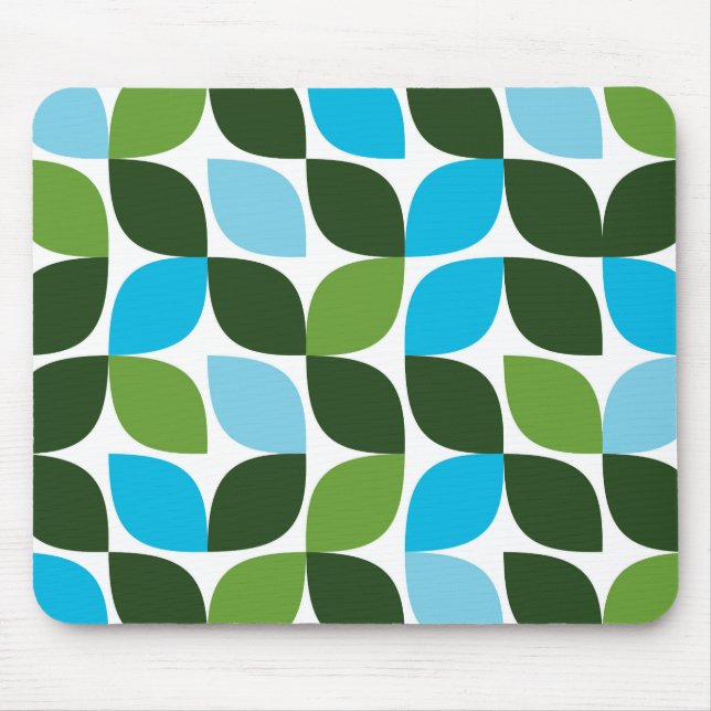 Mousepad Azul, verde, legal, moda, abstrato da natureza mod (Frente)