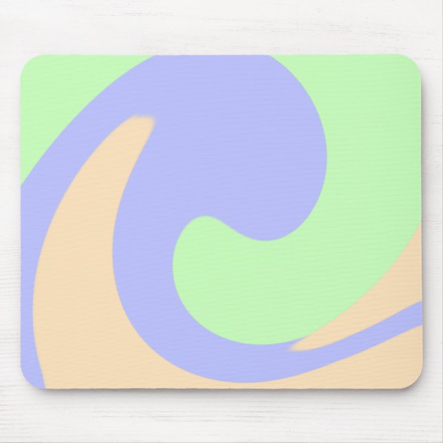 Mousepad Azul verde mármore fluido boho negrito (Frente)