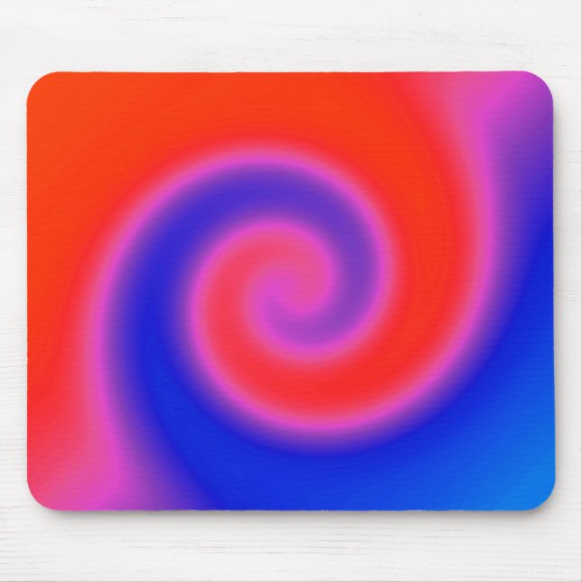 Mousepad Azul vermelho giratório (Frente)