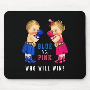 Mousepad Azul Vs Rosa Boxing Bebês Sexo Partido S