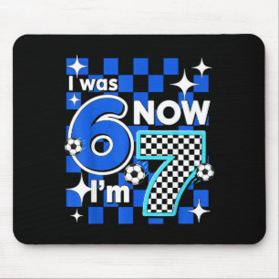 Mousepad Azul Xadrez Eu Tinha 6 Anos Agora Tenho 7 Aniversá