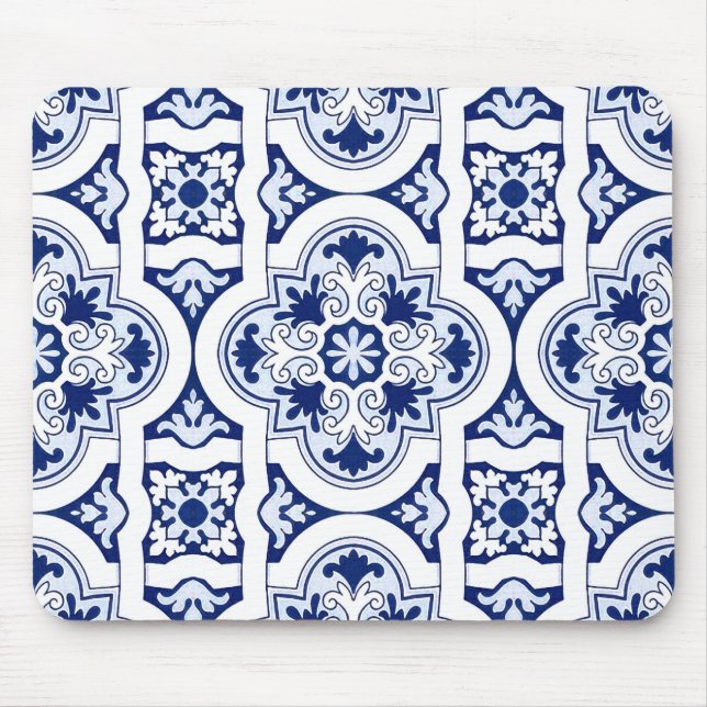 Mousepad Azulejo azul português (Frente)