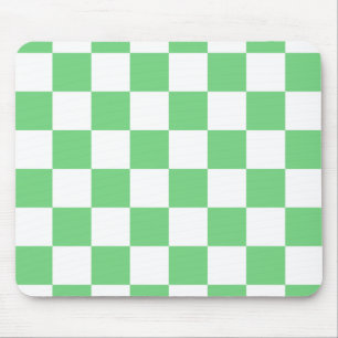 Mousepad Azulejo da placa de xadrez verde retrorada Y2K