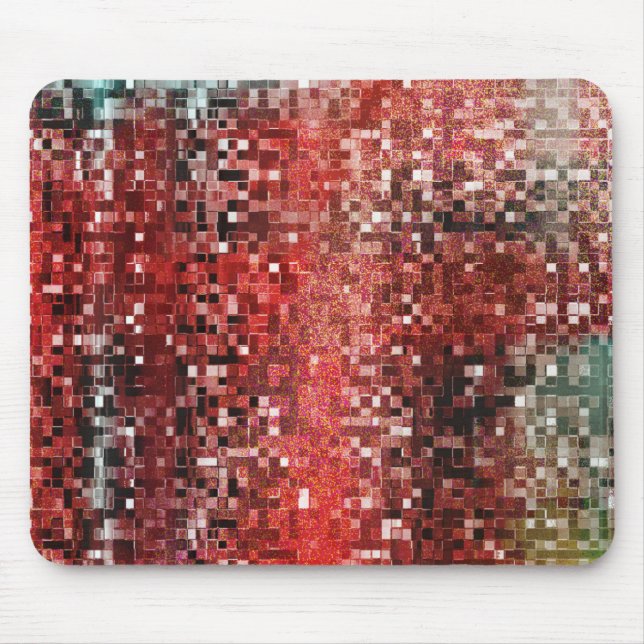 Mousepad Azulejo vermelho sujo, desbotado e manchado? (Frente)