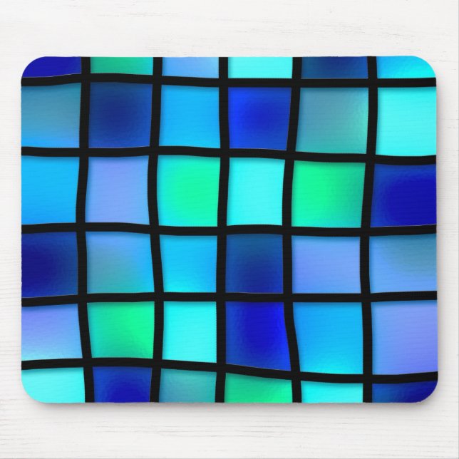 Mousepad Azulejos azuis (Frente)