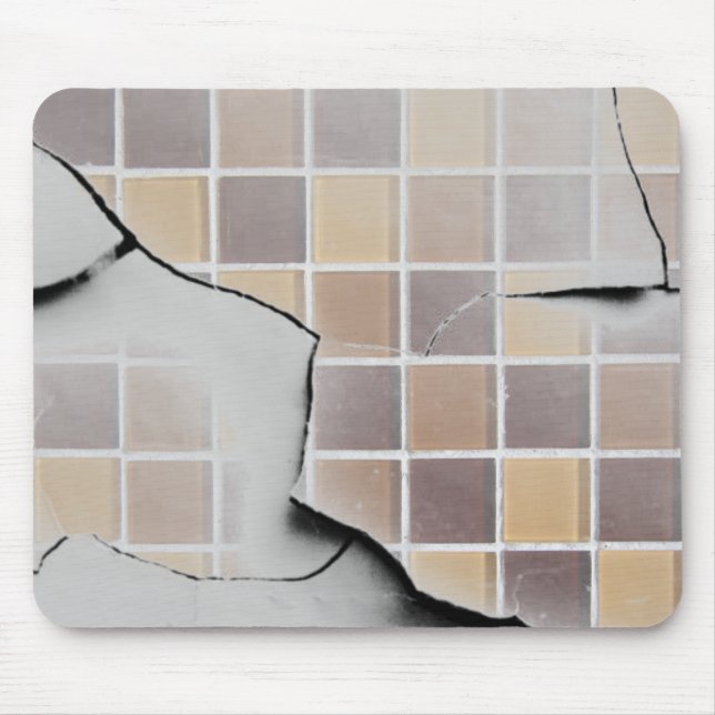 Mousepad Azulejos de mosaico rachados (Frente)