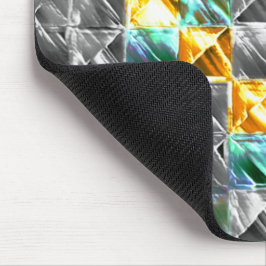 Mousepad Azulejos de visores, ouros e prata ou manchados