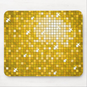 Mousepad Azulejos Disco "Dourados" para mouse horizontal