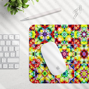 Mousepad Azulejos do Mediterrâneo, Azulejos de Tinta Álcool