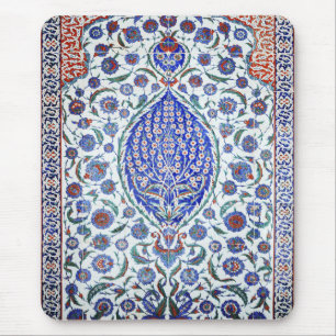 Mousepad azulejos florais turcos