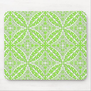 Mousepad Azulejos marroquinos - verde limão e branco