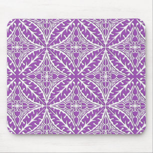 Mousepad Azulejos marroquinos - violeta e branco