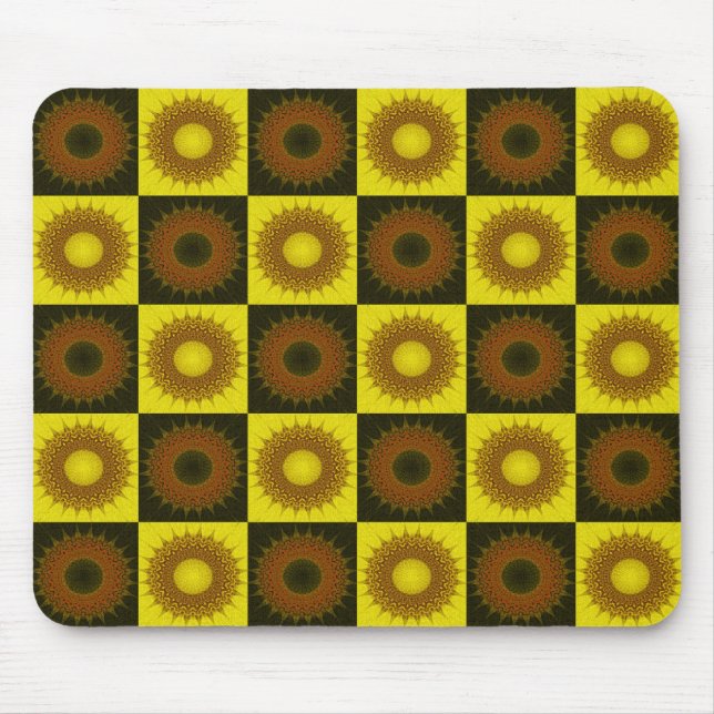 Mousepad Azulejos mosaicos Abstrato contrastantes - (Frente)