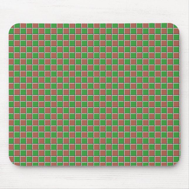 Mousepad Azulejos verdes e castanhos (Frente)