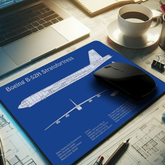 Mousepad B-52 Estratofortaleza - Planos de Impressão Bluepr (Criador carregado)