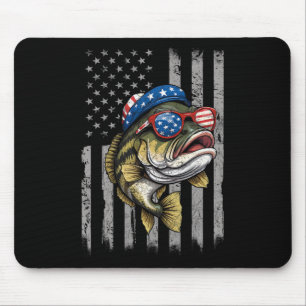 Mousepad B Fish 4 De Julho Americano Bandeira Patriótica Fi