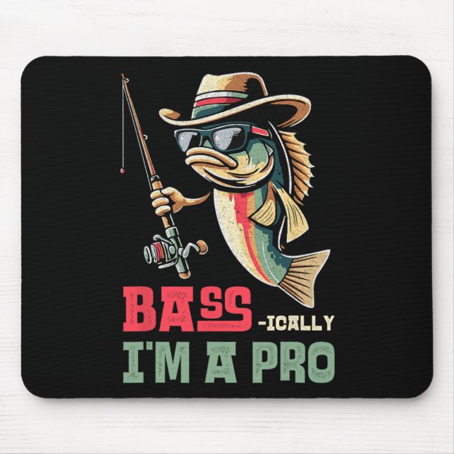 Mousepad B-IC Sou Um Pró Engraçado Pesca (Frente)