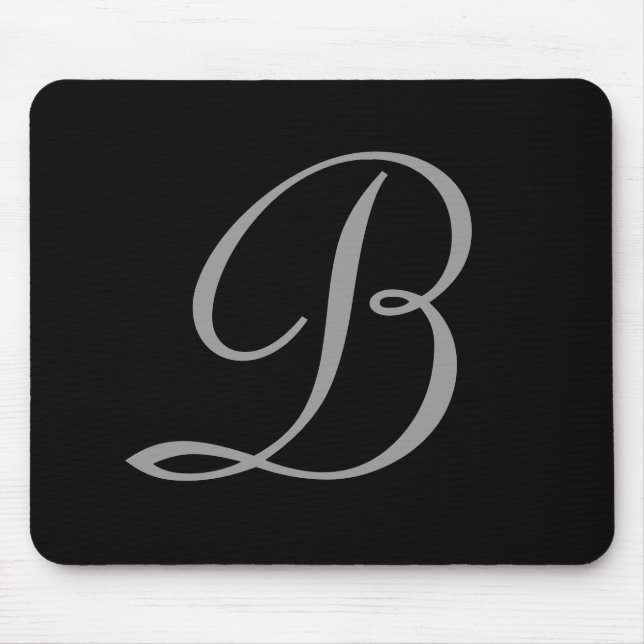 Mousepad B: Monograma B - Suporte Elegante para Mouse (Frente)