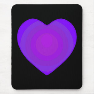 Mousepad B&W Corações Roxos Batendo