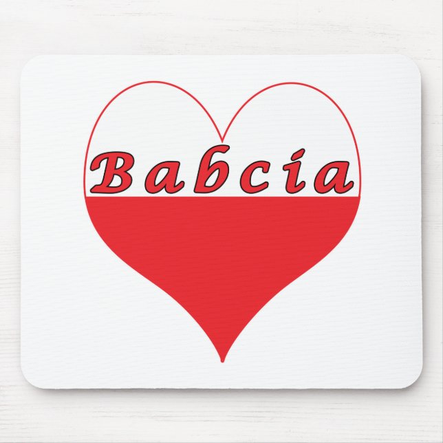 Mousepad Babcia Polonês Heart (Frente)