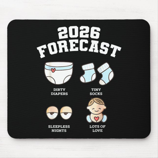 Mousepad Baby Coming Soon 2026 Forecast Baby Shower Funny N (Frente)