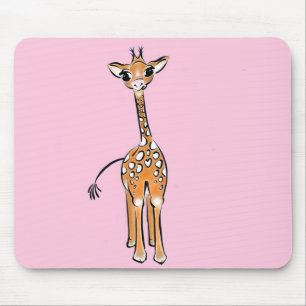 Mousepad Baby Giraffe - rosa