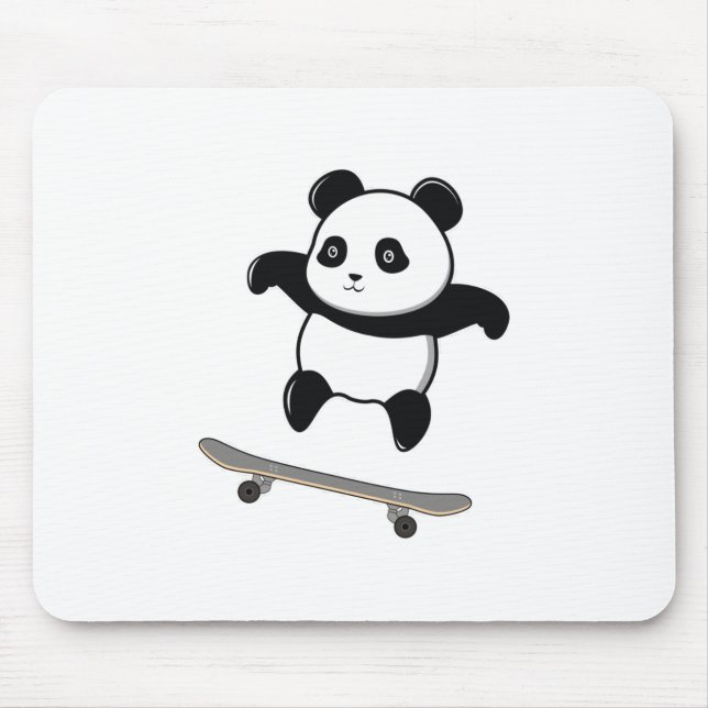 Mousepad Baby Panda Skateboard (Frente)