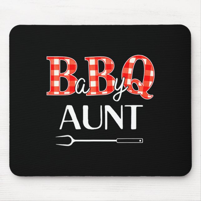 Mousepad Baby Shower Aunt Bbq Party Cute Matching Family  (Frente)