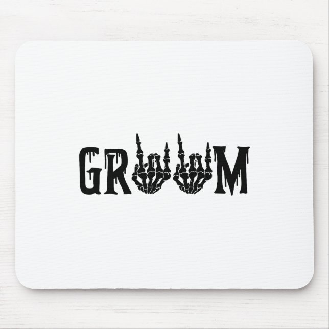 Mousepad Bachel de Casamento de Halloween de Noiva de Mão d (Frente)