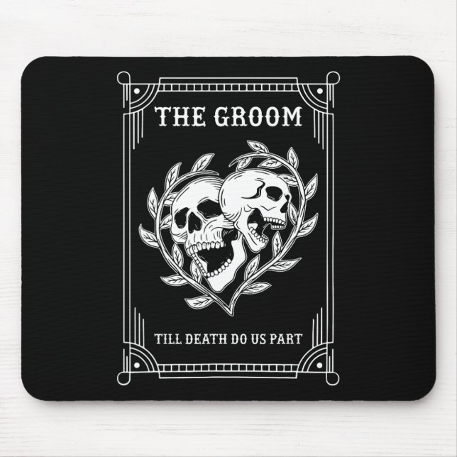 Mousepad Bachelorette de Casamento da Noiva do Halloween (Frente)
