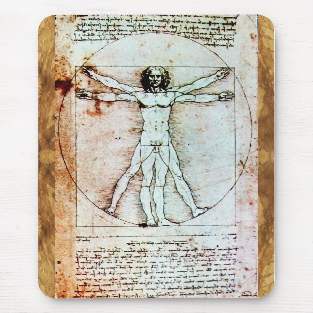 Mousepad Bacia antiga do VITRUVIAN MAN (Frente)