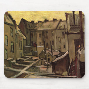 Mousepad Backyards of Old Houses de Vincent van Gogh