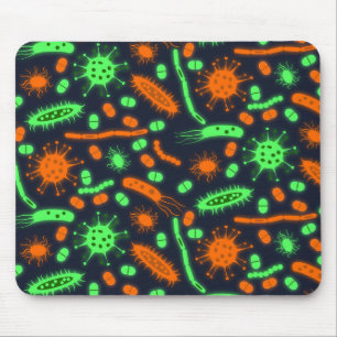 Mousepad Bactéria Brilhante Microorganismo laranja tóxico v
