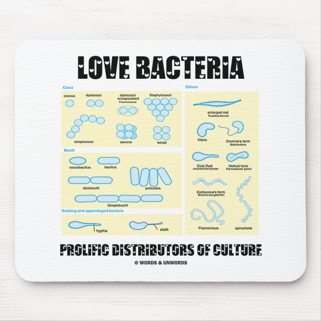 Mousepad Bacterias Do Amor Distribuidores Prolíficos Da Cul (Frente)