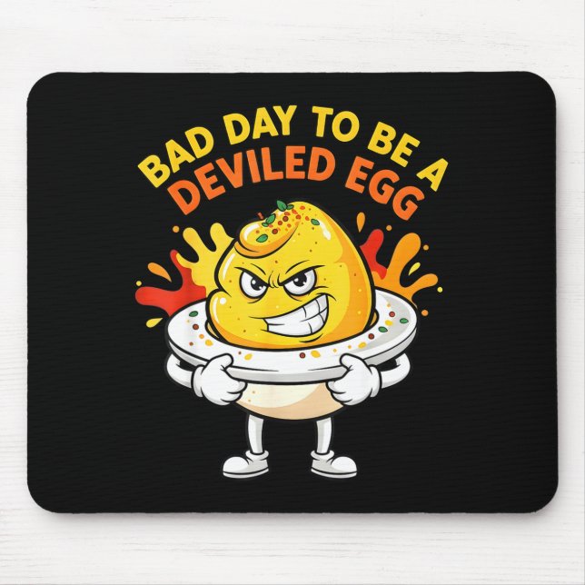 Mousepad Bad Day To Be A Deviled Egg Funny Thanksgiving Din (Frente)
