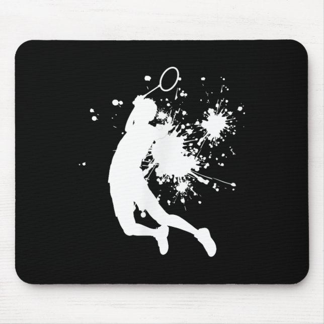 Mousepad Badminton Badminton Player Mens Squash Shuttle  (Frente)