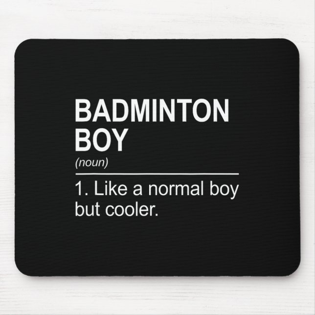 Mousepad Badminton Boy Noun Definition Shuttle Badminton Pl (Frente)