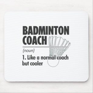 Mousepad Badminton Coach Noun Definição Badminton Sports P