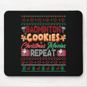 Mousepad Badminton Cookies Filmes de Natal Repetem Suéter