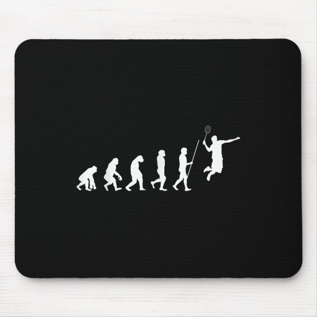 Mousepad Badminton da Evolução _ Shuttle _ Badminton Player (Frente)