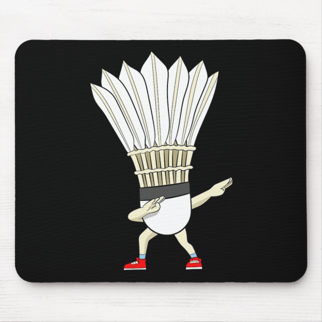 Mousepad Badminton Dabbing Shuttle Birdie Boy Badminton (Frente)