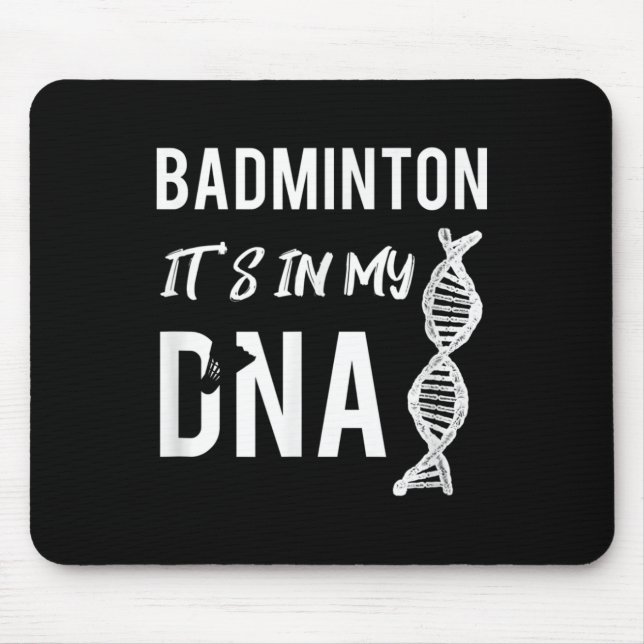 Mousepad Badminton Dna Para O Jogador De Badminton (Frente)