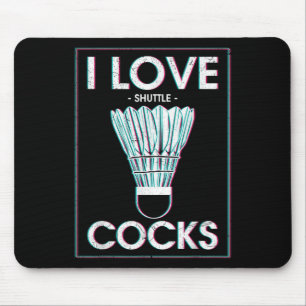 Mousepad Badminton Eu Amo S Badminton Jogador de Badminton 