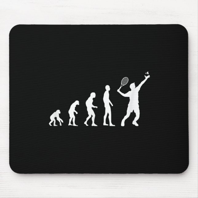 Mousepad Badminton Evolution Engraçado (Frente)