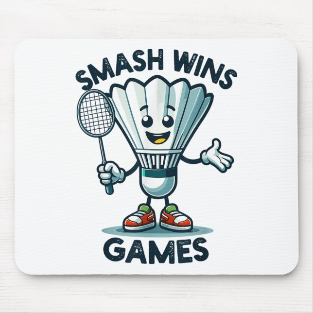 Mousepad Badminton Forever Cartoon Shuttle E Racket Graph (Frente)