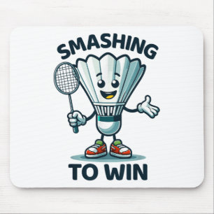 Mousepad Badminton Forever Cartoon Shuttle E Racket Graph