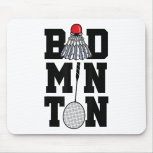 Mousepad Badminton Graphic Badminton Player Shuttle Sports