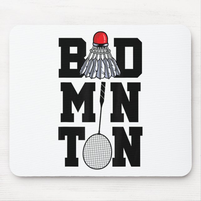 Mousepad Badminton Graphic Badminton Player Shuttle Sports (Frente)