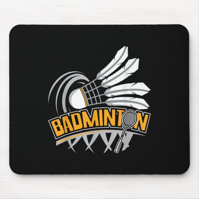 Mousepad Badminton - Jogador de Badminton Peteca  (Frente)